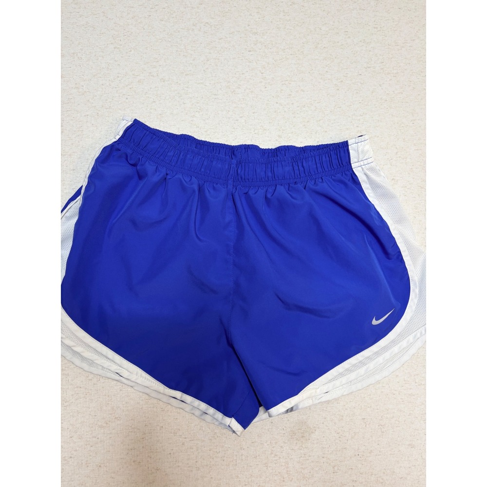 Nike Dri-FIT Tempo Running Shorts Women Large Blue White Mesh 831558-480
